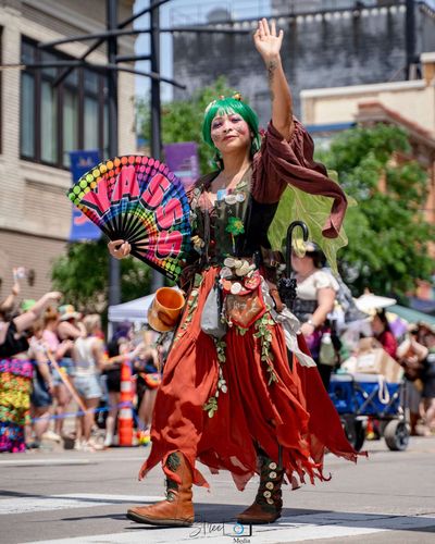 Teak walking in a parade